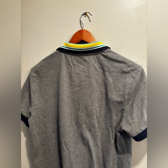 Express Gray Polo with Vibrant Collar casual bright collar size medium fitted - Picture 8 of 10